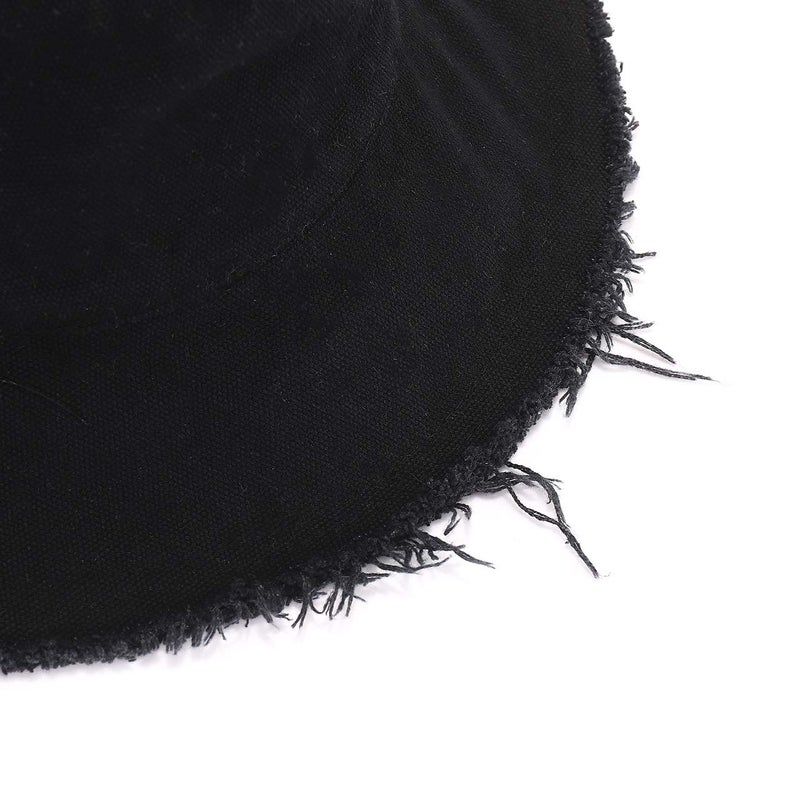 boderier Sun Hats for Women Wide Brim Summer Flap Cover Cap Beach Vacation Travel Accessories (Black) - Image 4